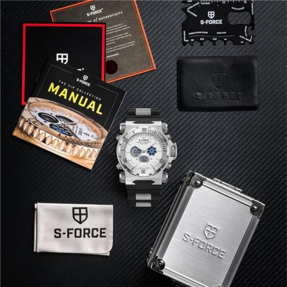 Stainless Steel Chronograph Big Face 50mm Swiss Watches for Men - Picture 4 of 6